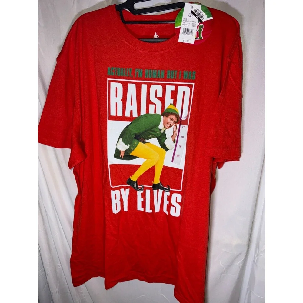 Men's Elf Short Sleeve Graphic T-Shirt, Christmas, Red, Size‎ XL, NWT